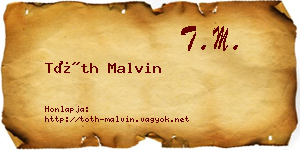 Tóth Malvin névjegykártya