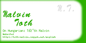 malvin toth business card